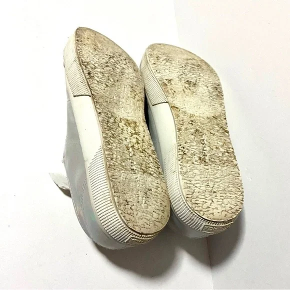 Superga White Iridescent Hologram Sneakers Trainers Size 9 Silver Metallic - Picture 11 of 16